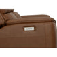Flexsteel Henry Leather Power Reclining Loveseat with Power Headrests & Lumbar