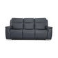 Flexsteel Sawyer Leather Power Reclining Sofa with Power Headrests & Lumbar