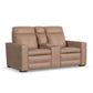 Flexsteel Dutch Power Reclining Loveseat with Console, Power Headrest & Lumbar
