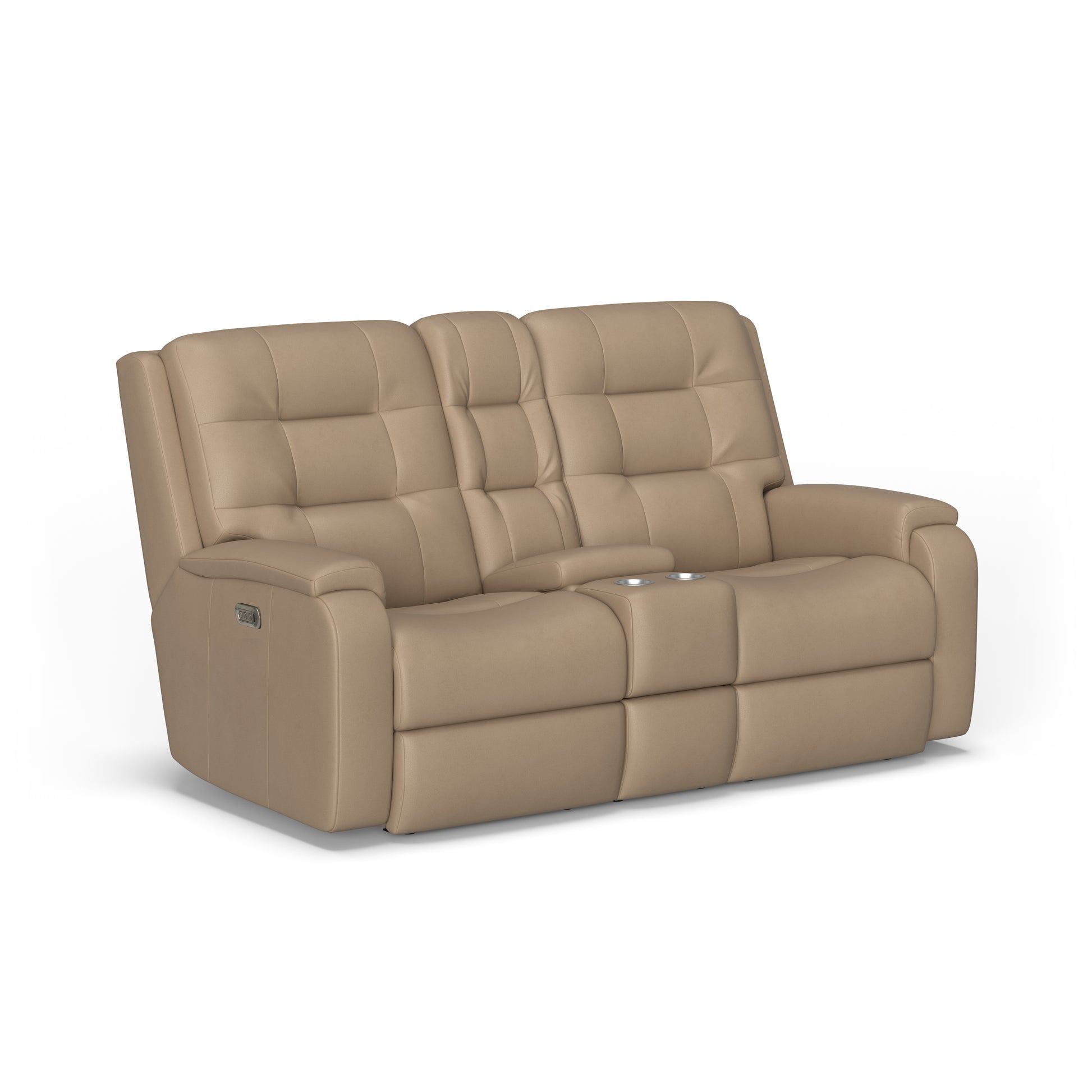 Flexsteel Arlo Power Reclining Loveseat with Console & Power Headrests & Lumbar