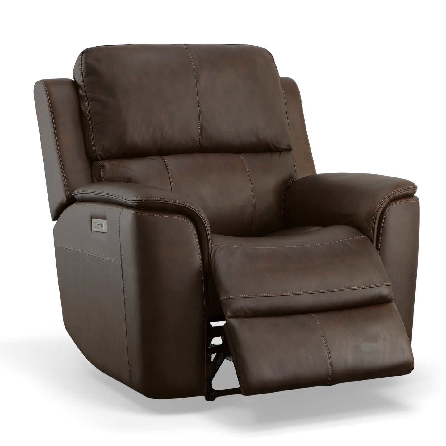 Flexsteel Henry Power Recliner with Power Headrest & Lumbar