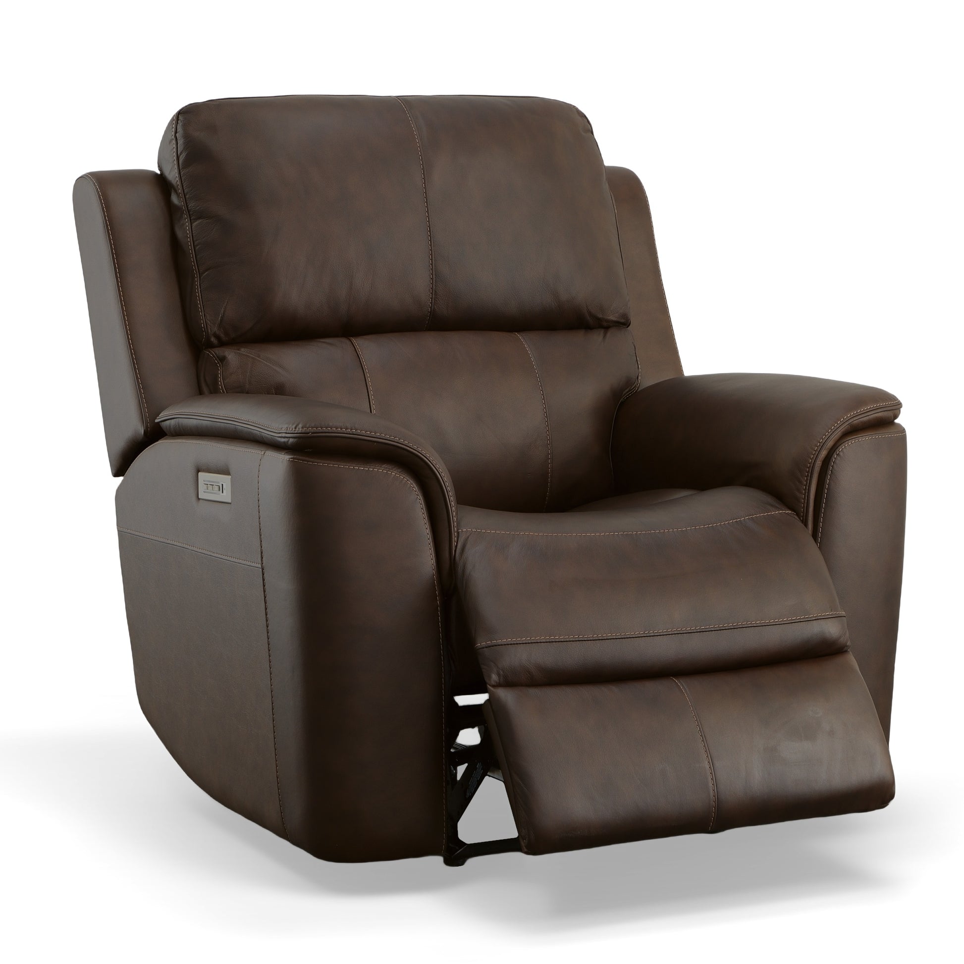 Flexsteel Henry Power Recliner with Power Headrest & Lumbar