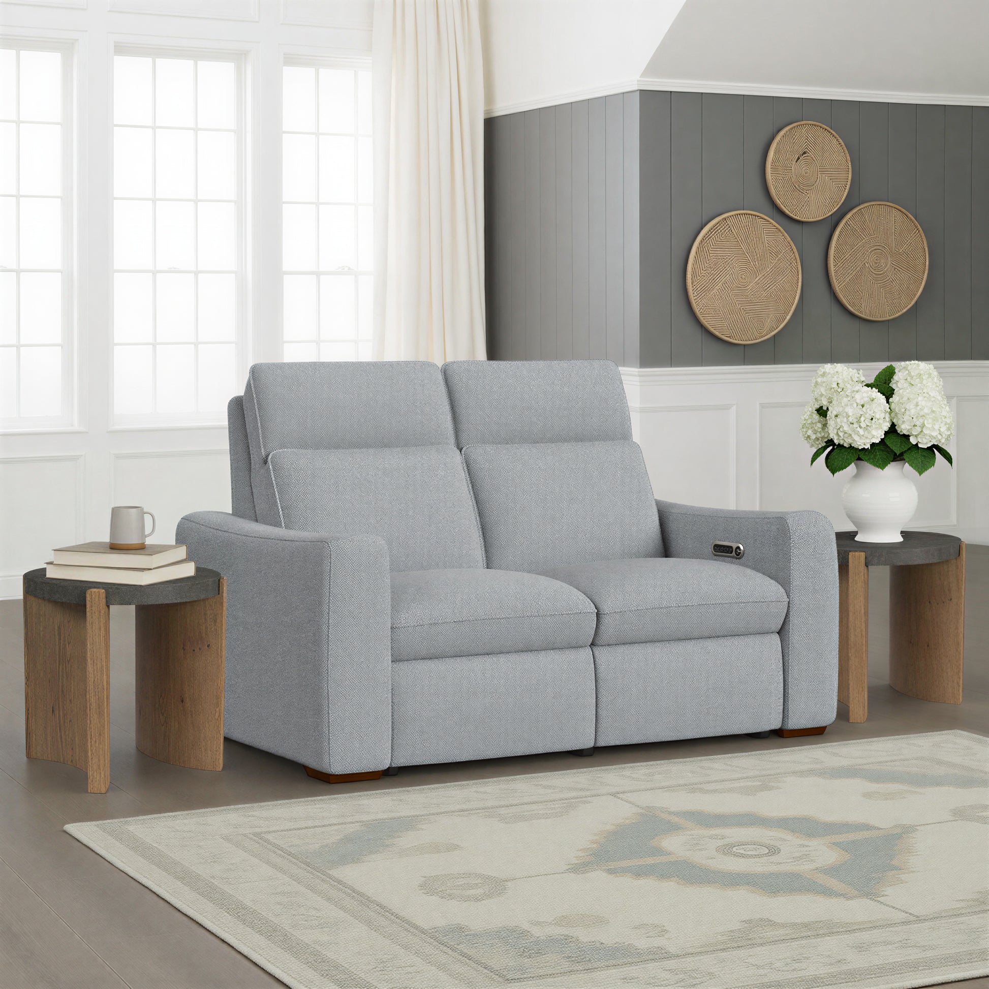 Flexsteel Ava Power Reclining Loveseat with Power Headrest & Lumbar