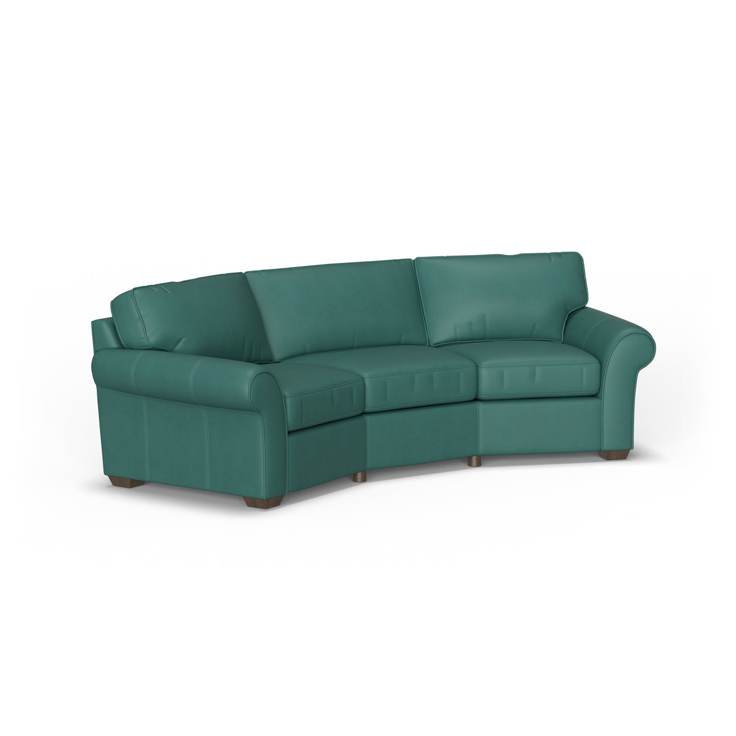 Vail Leather Conversation Sofa - Lagoon