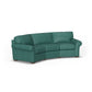 Vail Leather Conversation Sofa - Lagoon