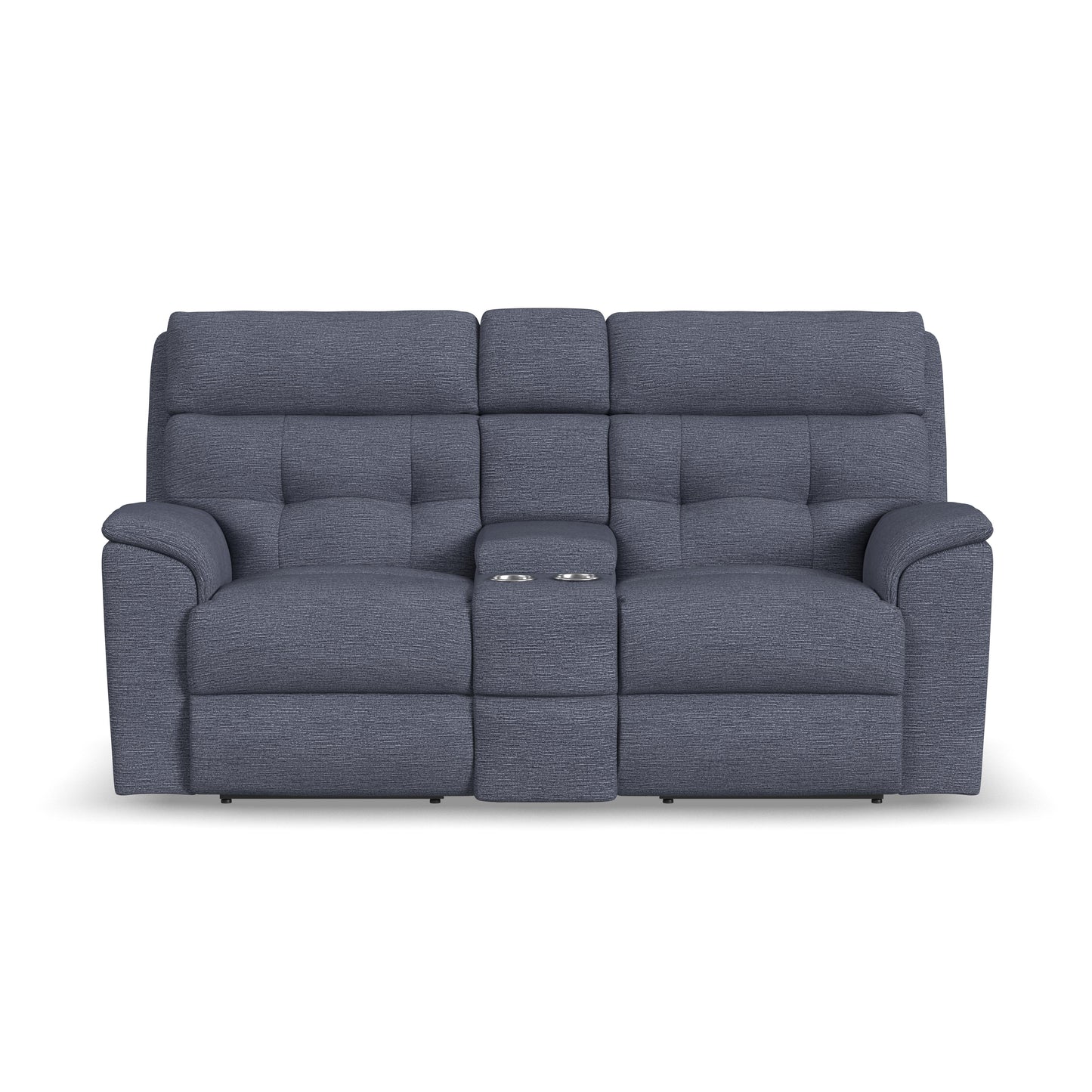 Flexsteel Mason Power Reclining Loveseat with Console & Power Headrests