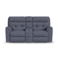 Flexsteel Mason Power Reclining Loveseat with Console & Power Headrests