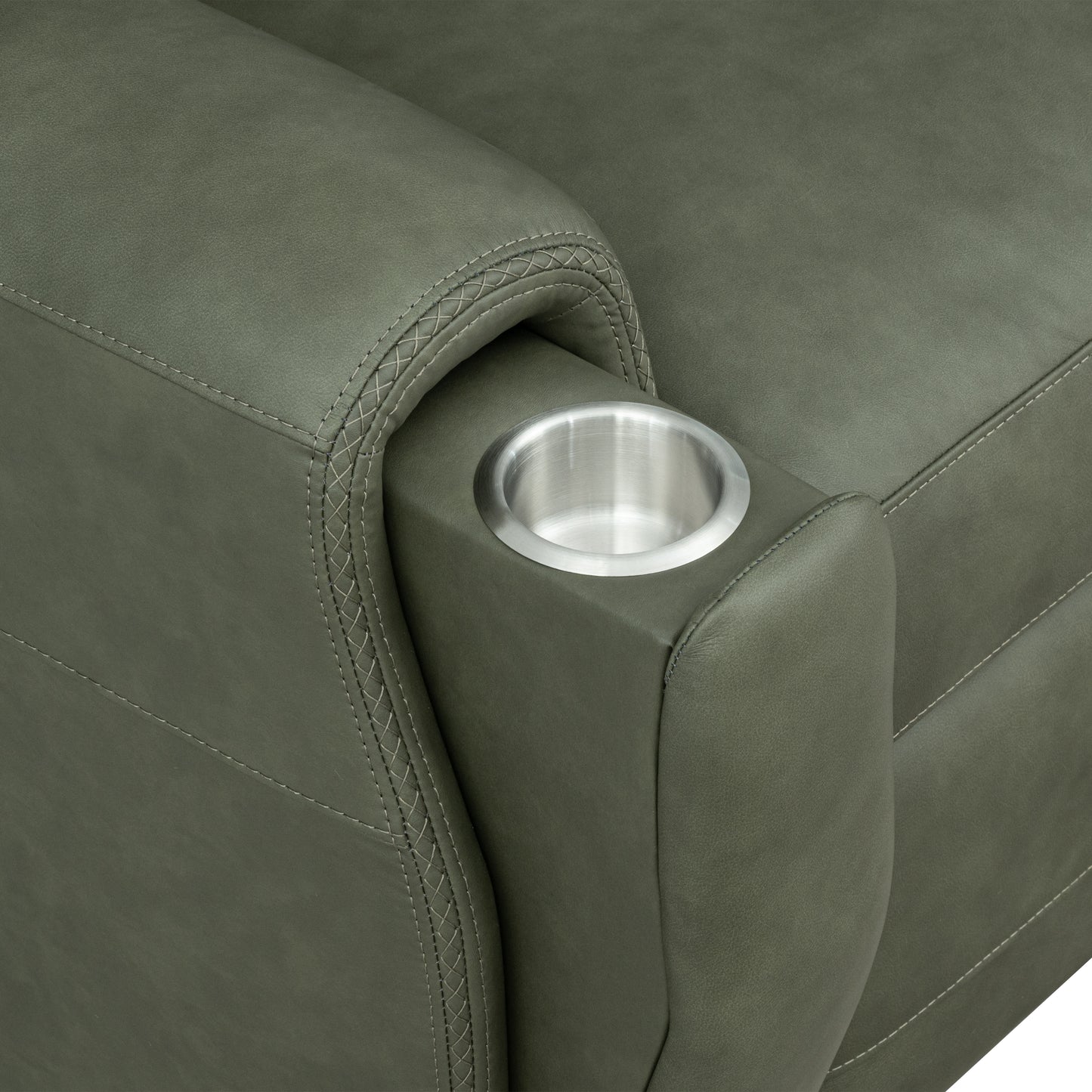 Flexsteel Felix Leather Power Recliner with Power Headrest, Lumbar, Heat & Massage