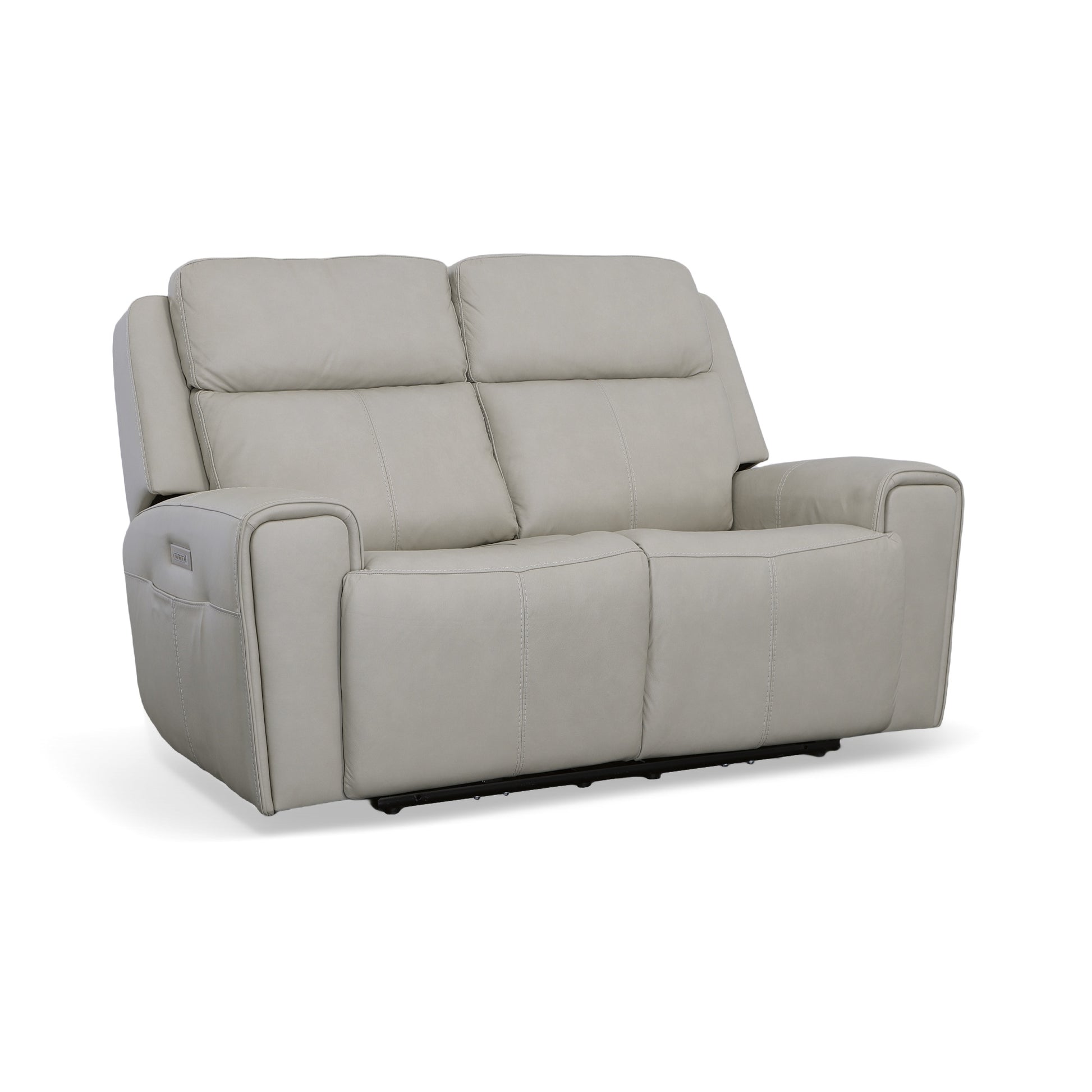 Flexsteel Barnett Power Reclining Loveseat with Power Headrests & Lumbar