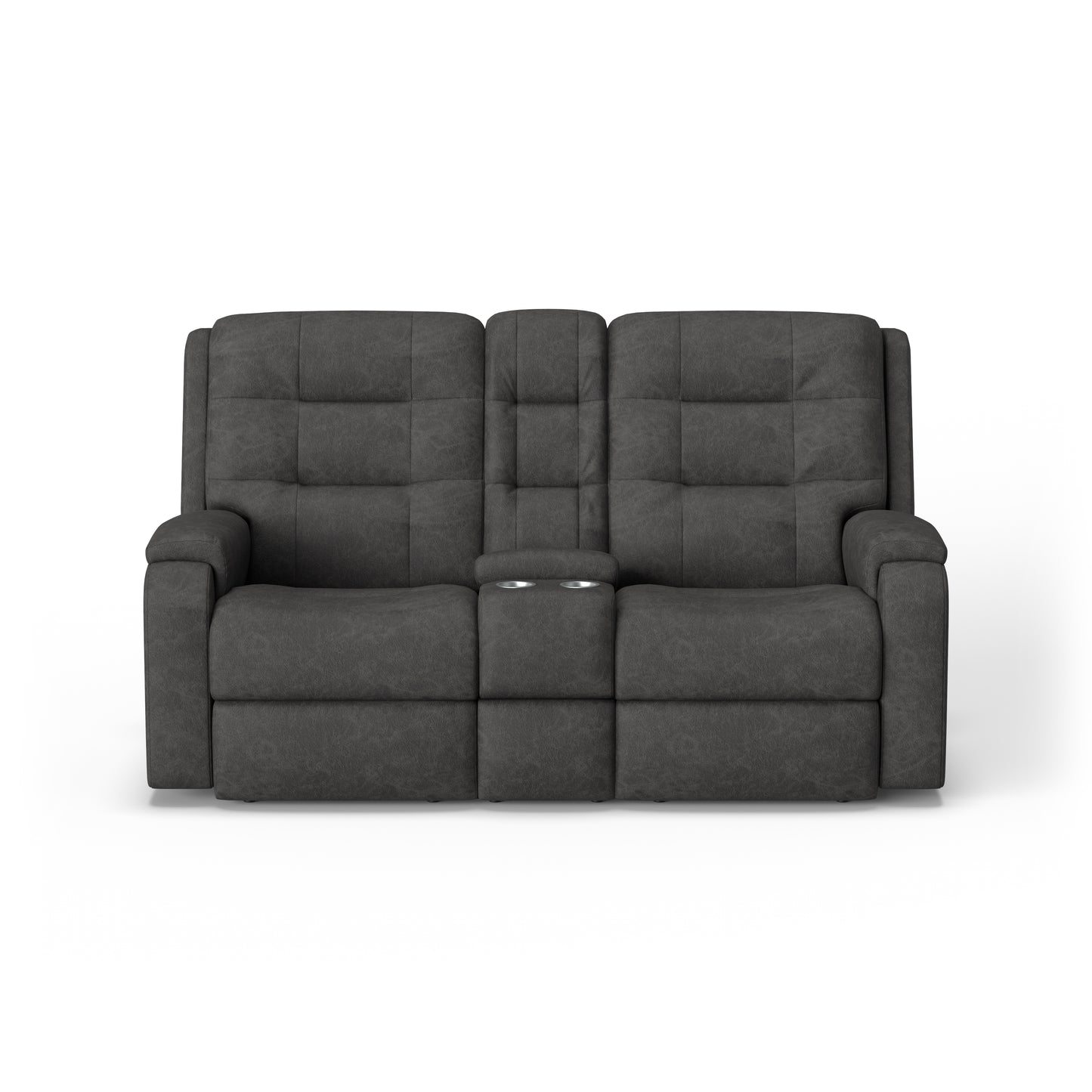 Flexsteel Arlo Power Reclining Loveseat with Console & Power Headrests & Lumbar
