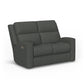 Flexsteel Score Power Reclining Loveseat with Power Headrests & Lumbar