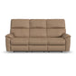 Flexsteel Porter Power Reclining Sofa with Console, Power Headrest, & Lumbar
