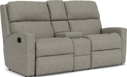 Catalina Reclining Loveseat with Console - Slate