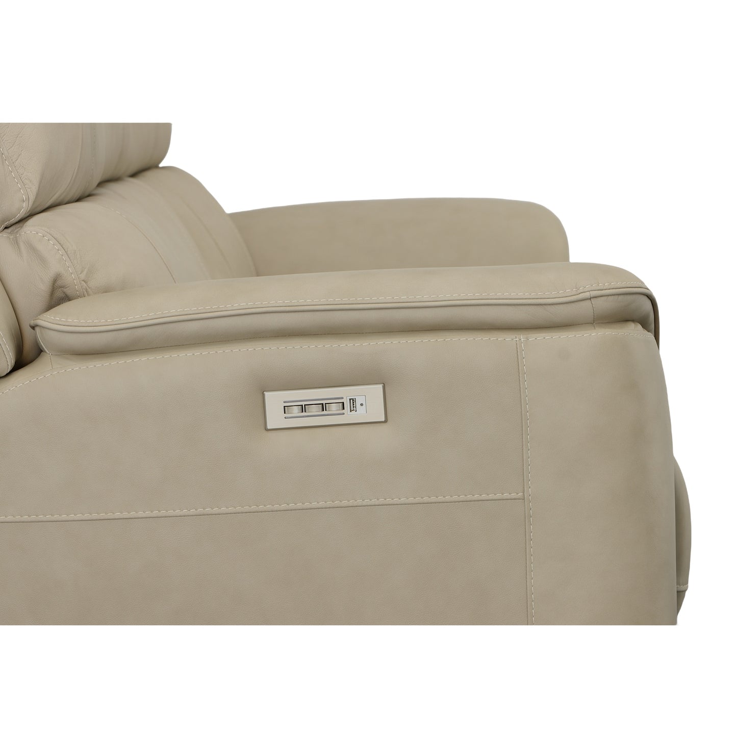 Flexsteel Henry Leather Power Reclining Sofa with Power Headrests & Lumbar