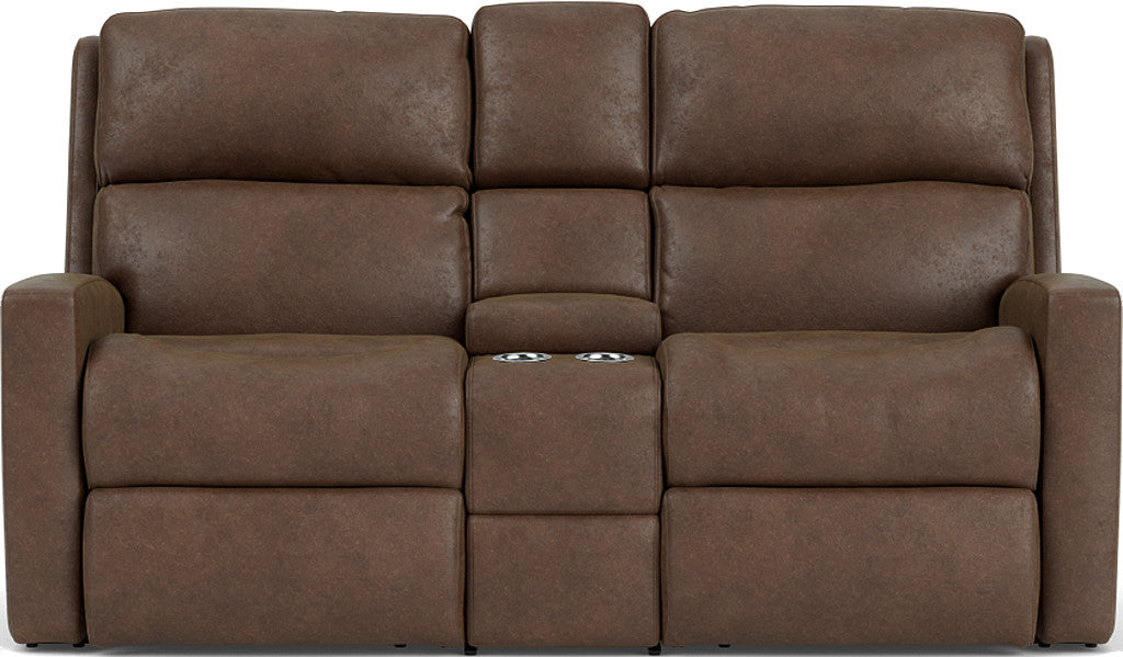 Flexsteel Catalina Reclining Loveseat with Console