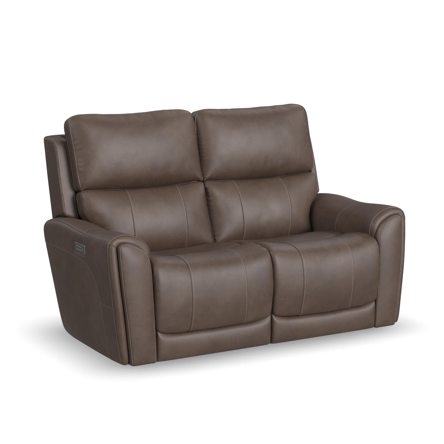 Flexsteel Carter Power Reclining Loveseat with Power Headrests & Lumbar