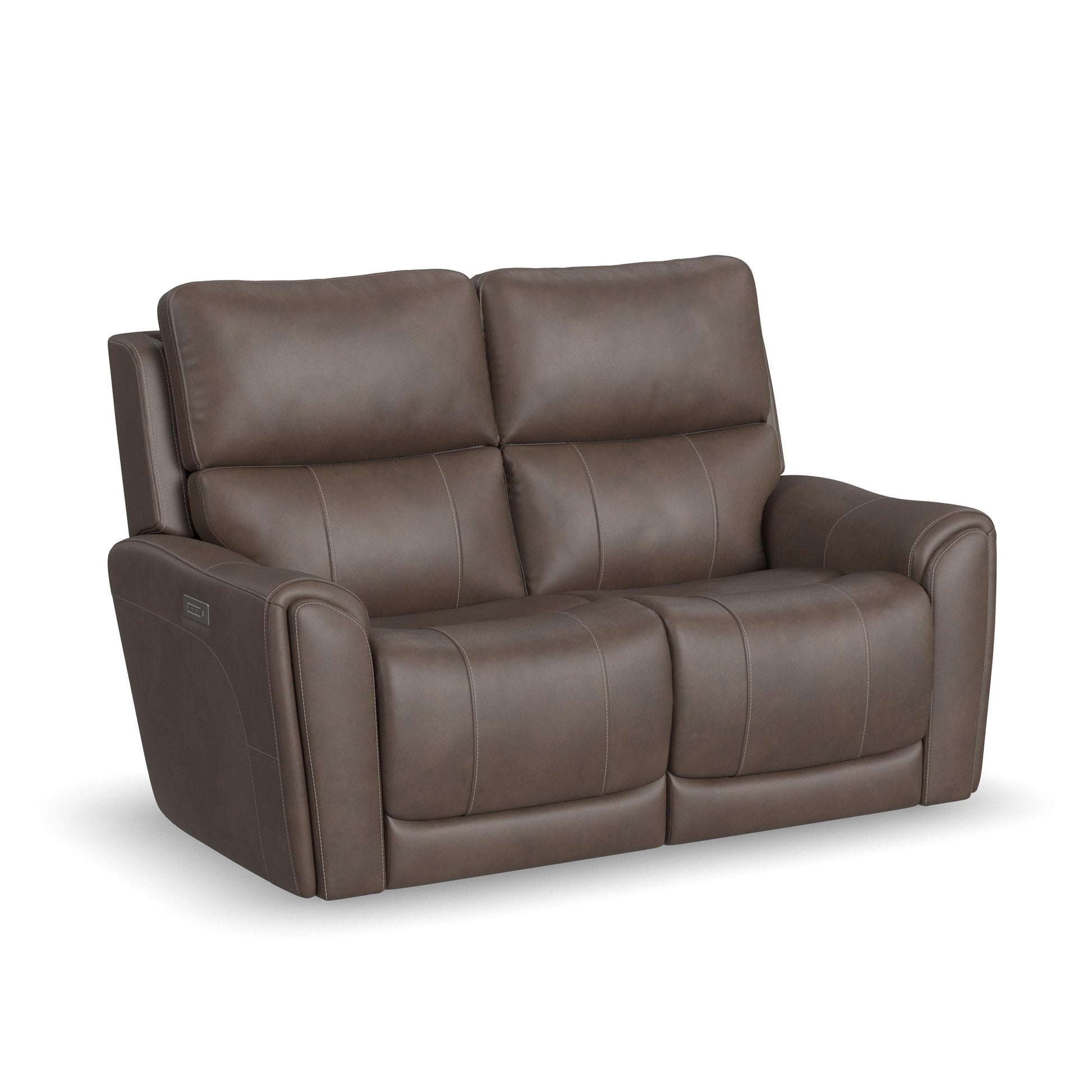 Flexsteel Carter Power Reclining Loveseat with Power Headrests & Lumbar