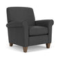 Dana Leather High-Leg Recliner - Steel