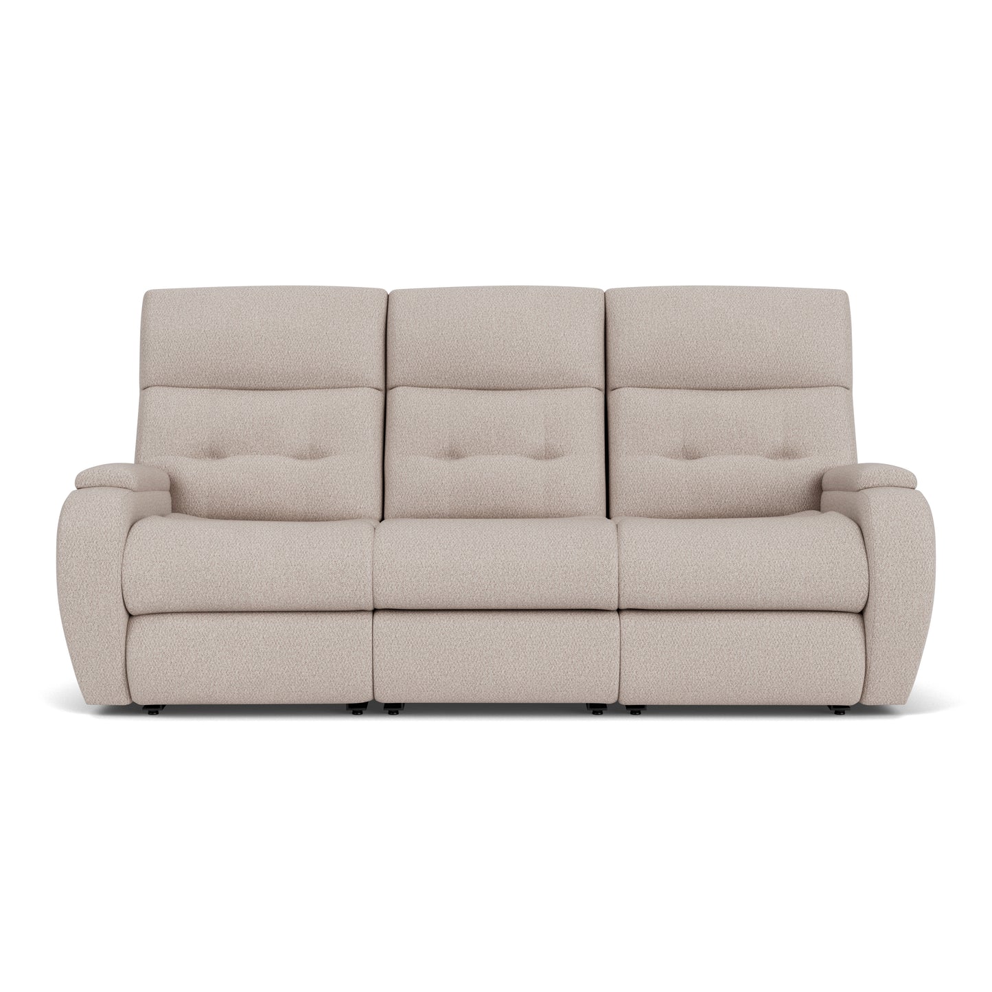 Flexsteel Strait Power Reclining Sofa with Power Headrests