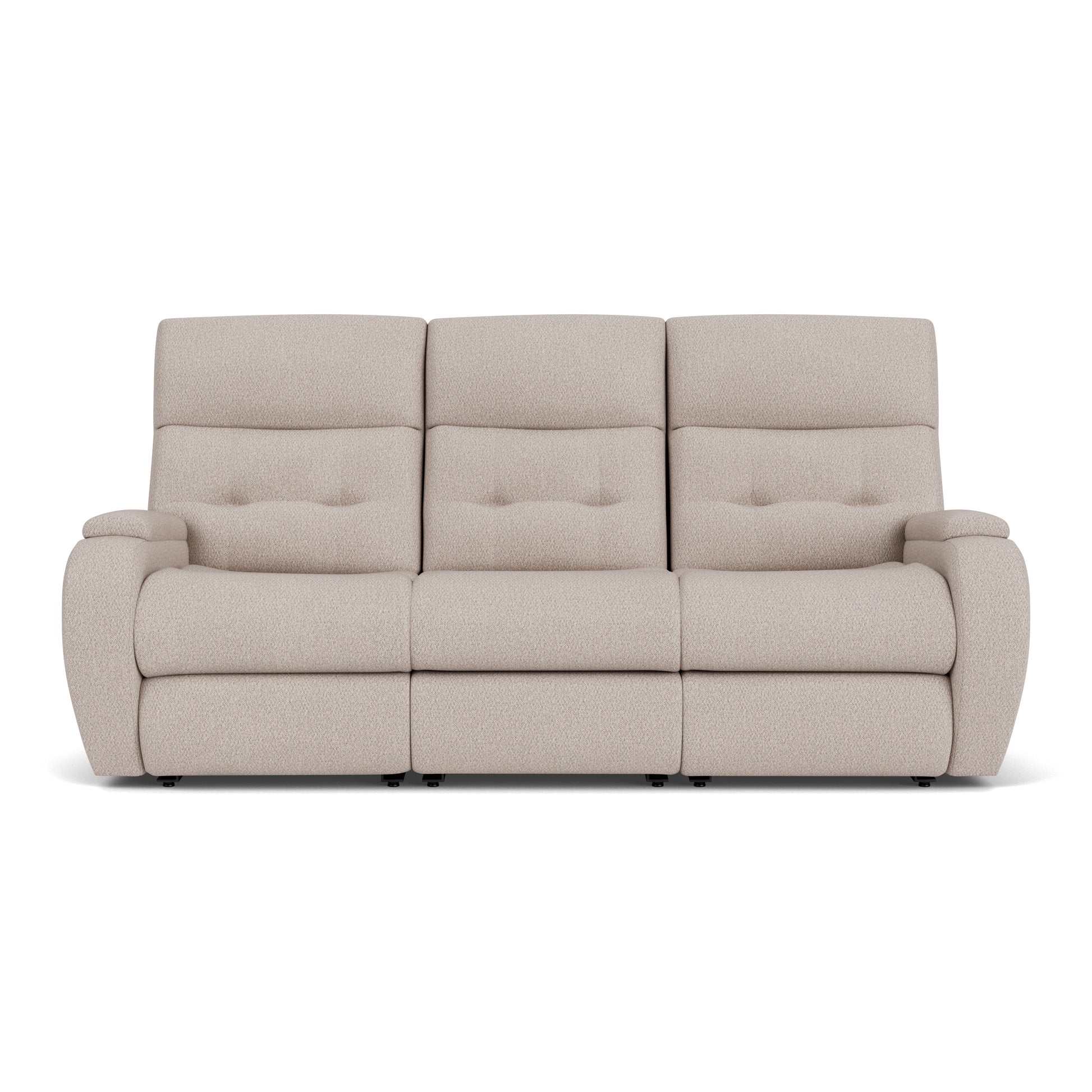 Flexsteel Strait Power Reclining Sofa with Power Headrests