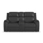 Flexsteel Ziggy Power Reclining Loveseat with Console, Power Headrest, Lumbar, Heat & Massage