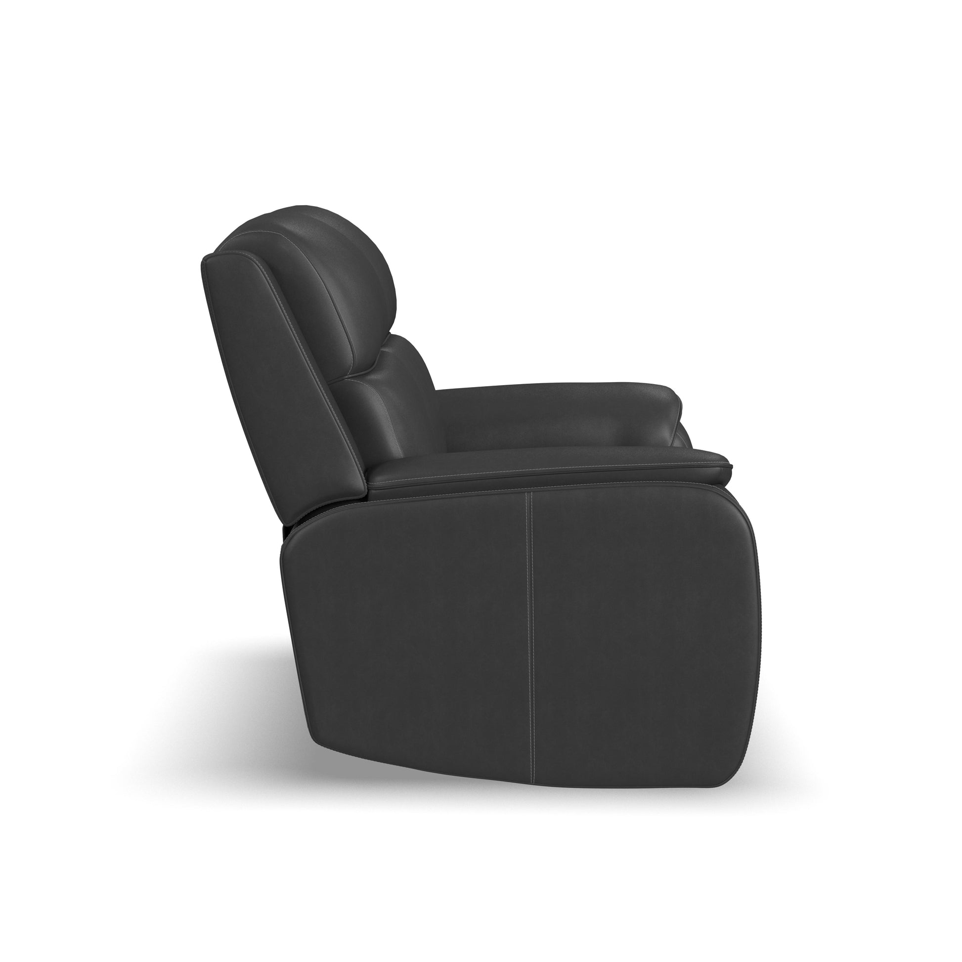 Flexsteel Ziggy Leather Power Reclining Loveseat with Power Headrest, Lumbar, Heat & Massage