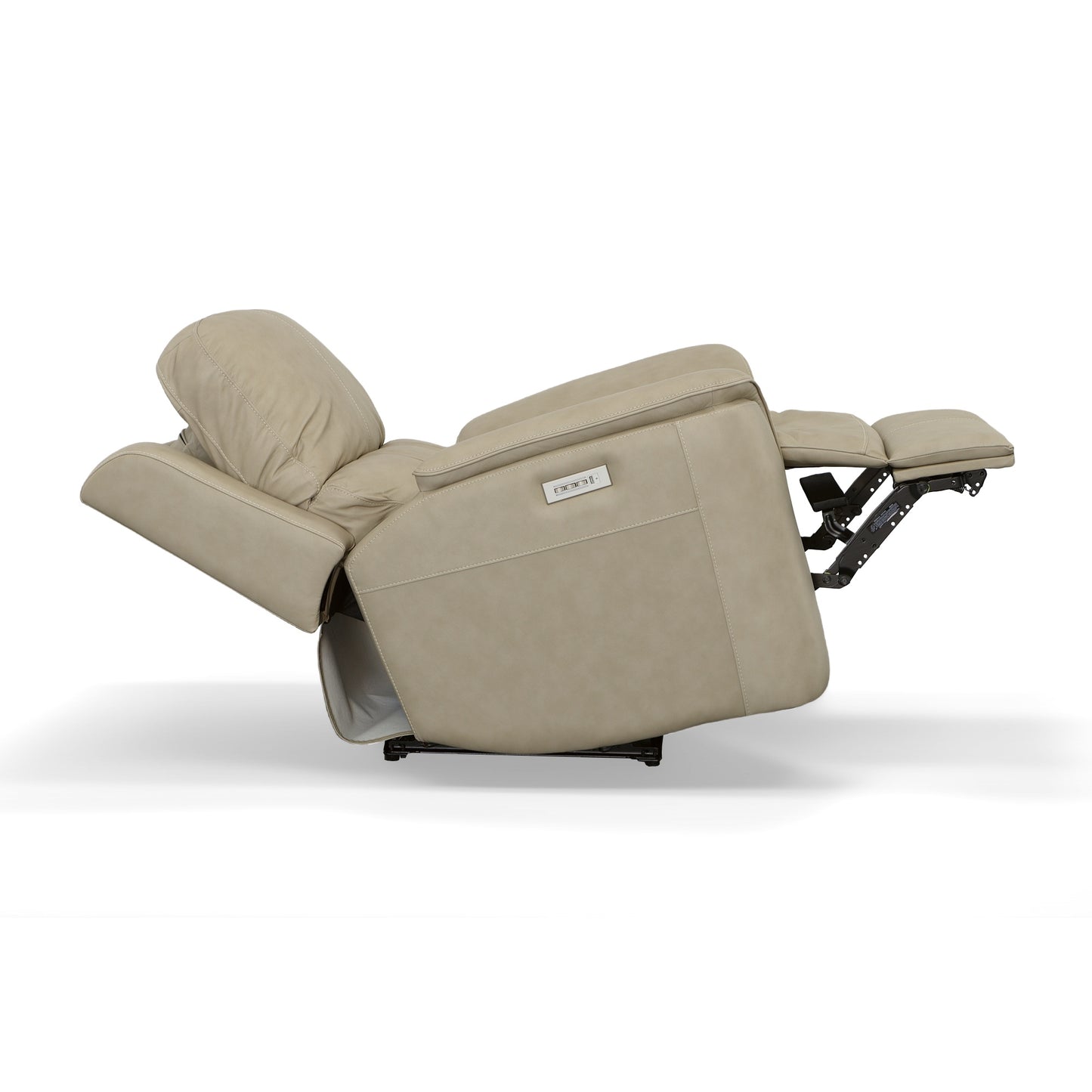 Flexsteel Henry Leather Power Recliner with Power Headrest & Lumbar