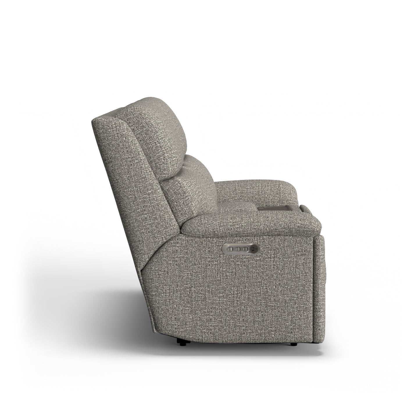 Flexsteel Porter Power Reclining Loveseat with Console, Power Headrests & Lumbar