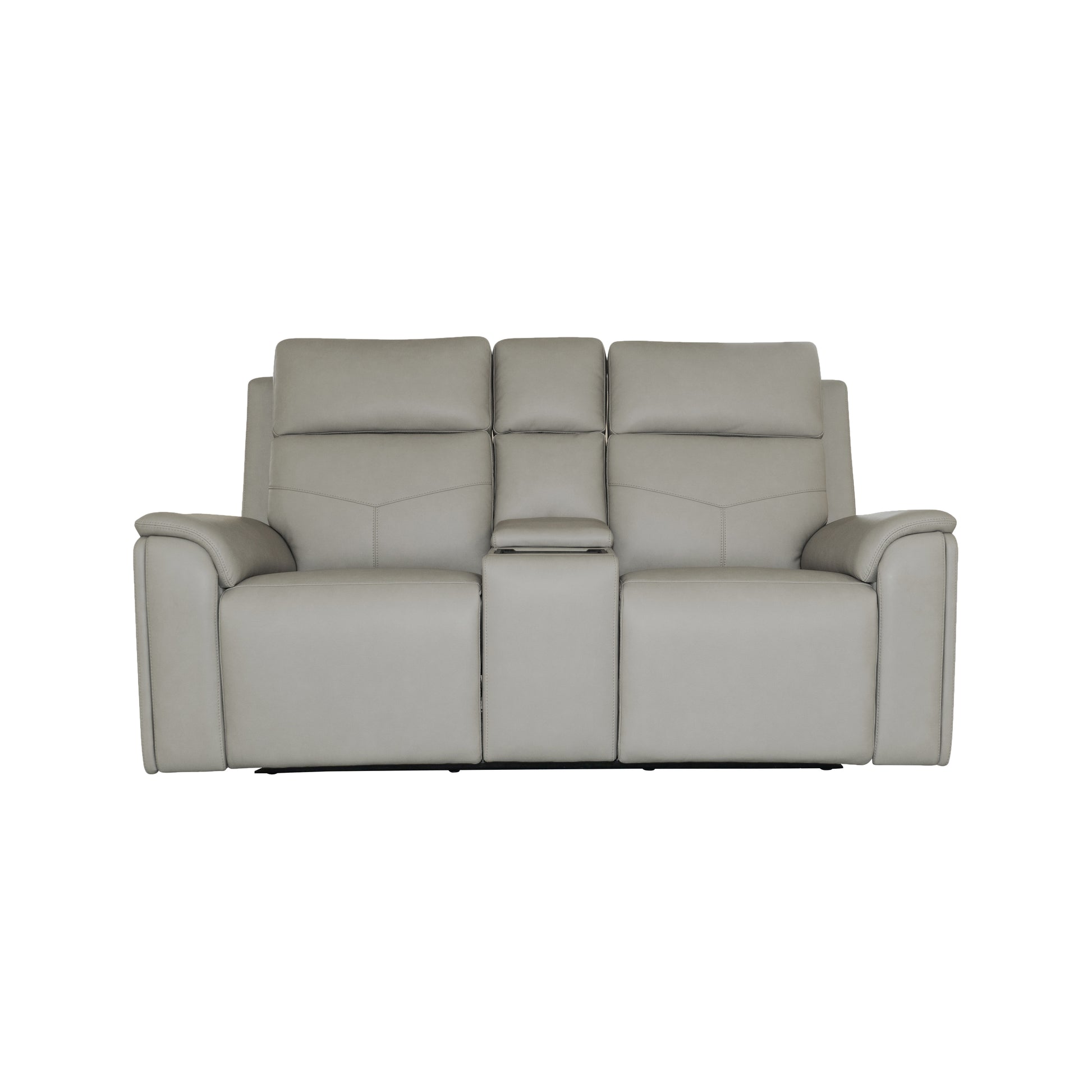 Flexsteel Vernon Power Reclining Loveseat with Console, Power Headrests, Lumbar, Heat & Massage