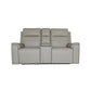 Flexsteel Vernon Power Reclining Loveseat with Console, Power Headrests, Lumbar, Heat & Massage