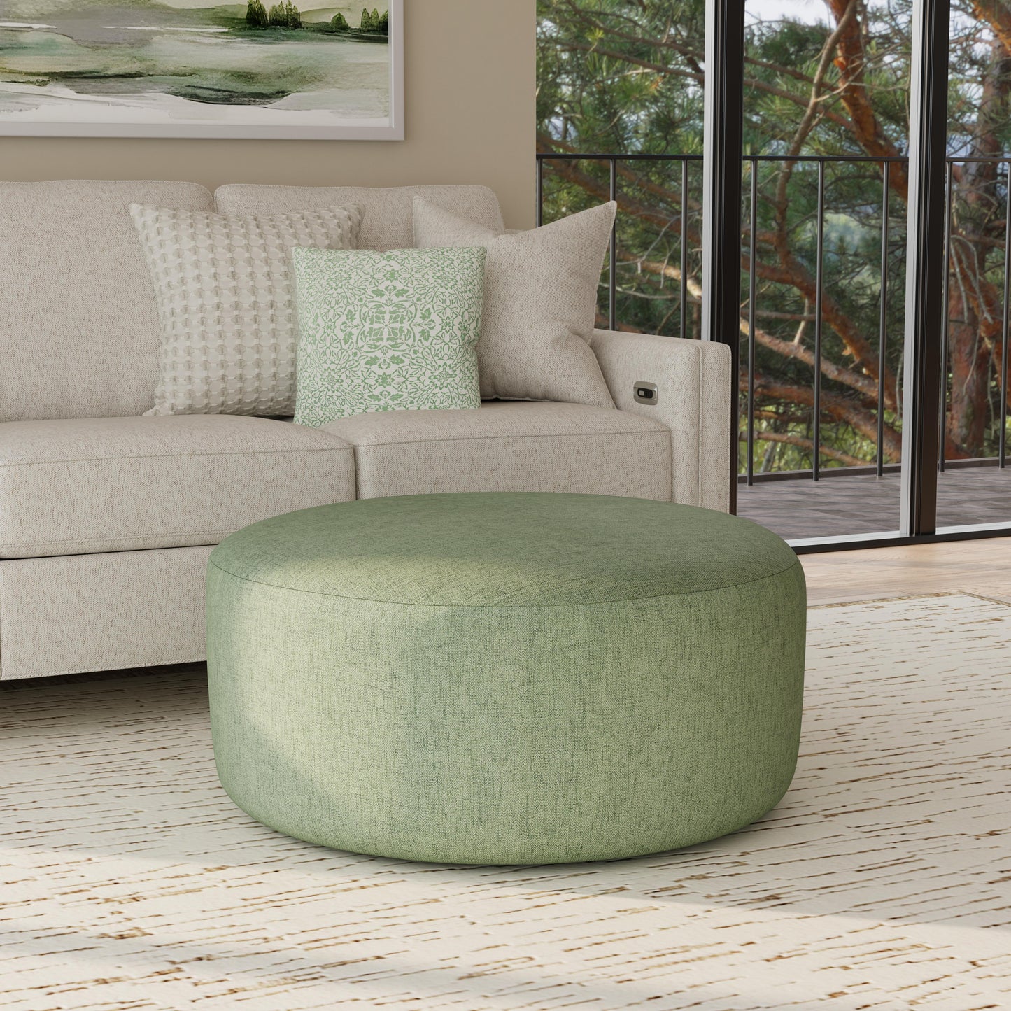 Flexsteel Pouf Cocktail Ottoman