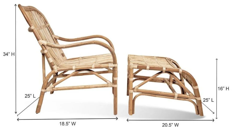 Riveria Arm Chair and Ottoman