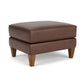 Digby Leather Ottoman - Chocolate