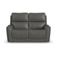 Flexsteel Carter Power Reclining Loveseat with Power Headrests & Lumbar