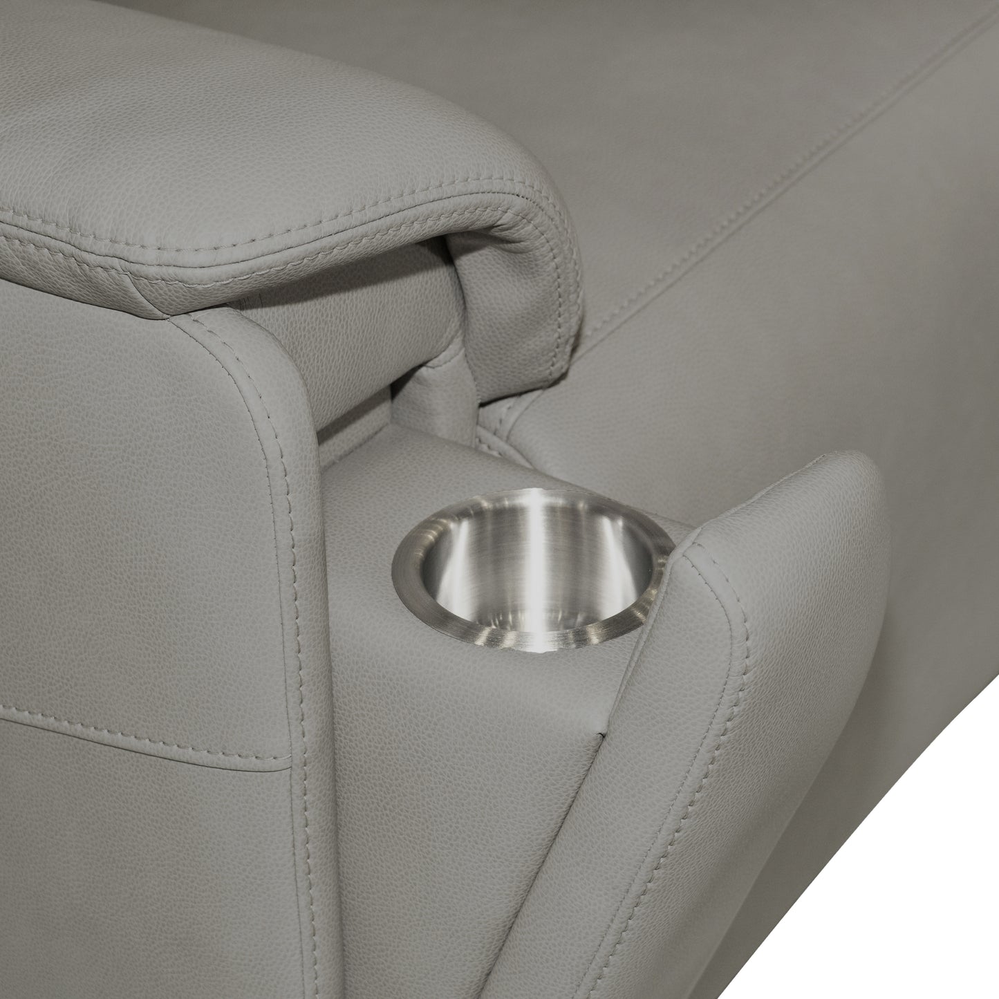 Flexsteel Vernon Power Reclining Sofa with Console, Power Headrest, Lumbar, Heat & Massage