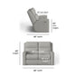 Flexsteel Score Power Reclining Loveseat with Power Headrests & Lumbar