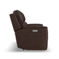 Flexsteel Henry Leather Power Reclining Loveseat with Console & Power Headrests & Lumbar