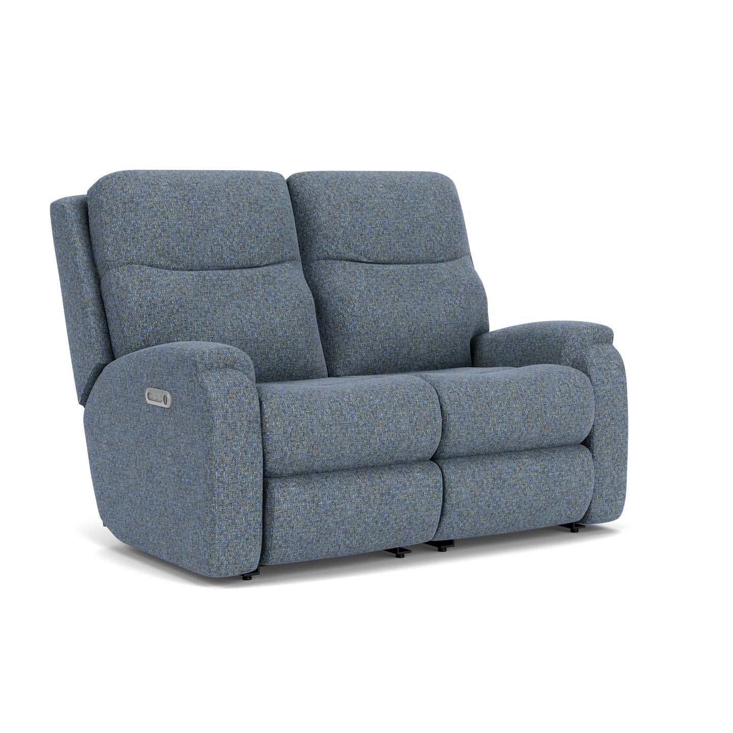 Flexsteel Penn Power Reclining Loveseat with Power Headrests & Lumbar