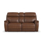Flexsteel Walker Power Reclining Loveseat w/ Console, Power Headrest & Lumbar