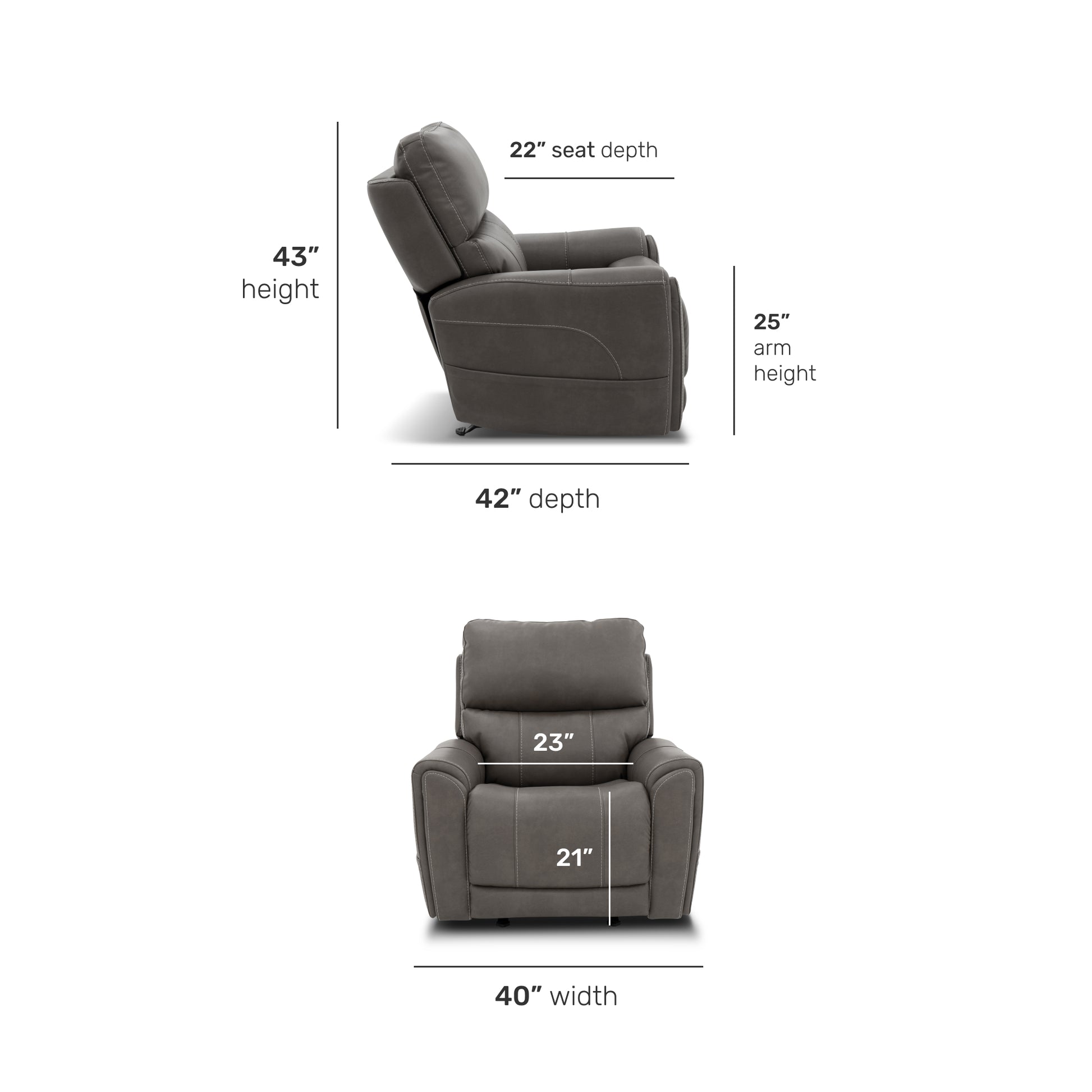 Flexsteel Carter Power Rocking Recliner with Power Headrest, Lumbar, Heat & Massage