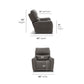 Flexsteel Carter Power Rocking Recliner with Power Headrest, Lumbar, Heat & Massage