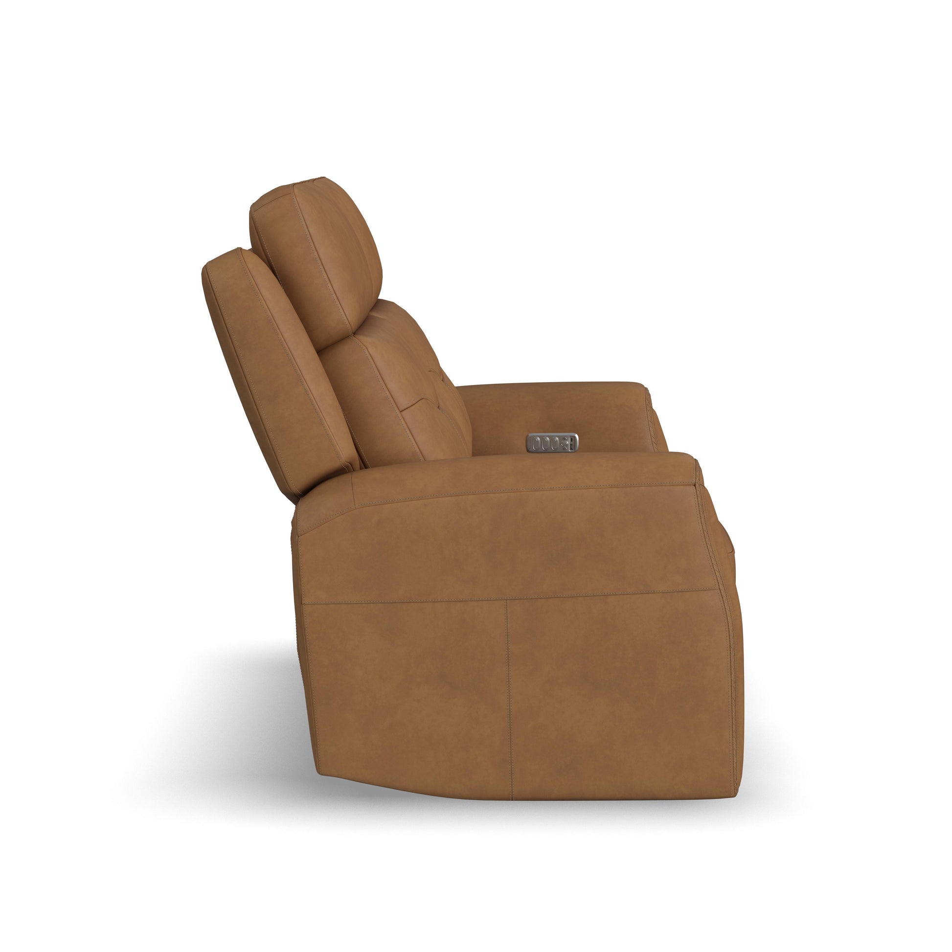 Flexsteel Felix Power Reclining Loveseat with Power Headrest, Lumbar, Heat & Massage