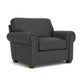 Carson Leather Chair - Steel