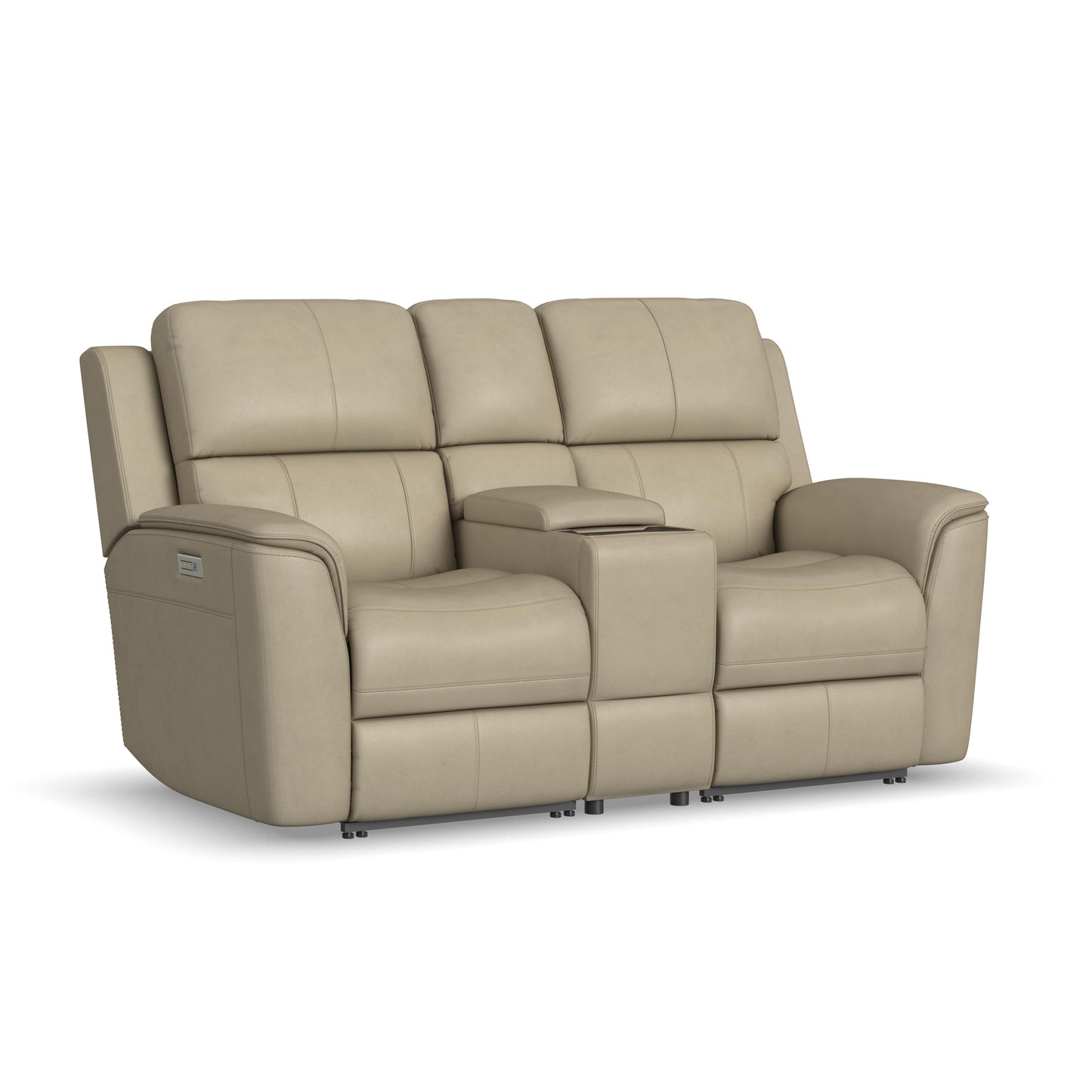 Flexsteel Henry Power Reclining Loveseat with Console & Power Headrests & Lumbar