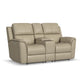 Flexsteel Henry Power Reclining Loveseat with Console & Power Headrests & Lumbar