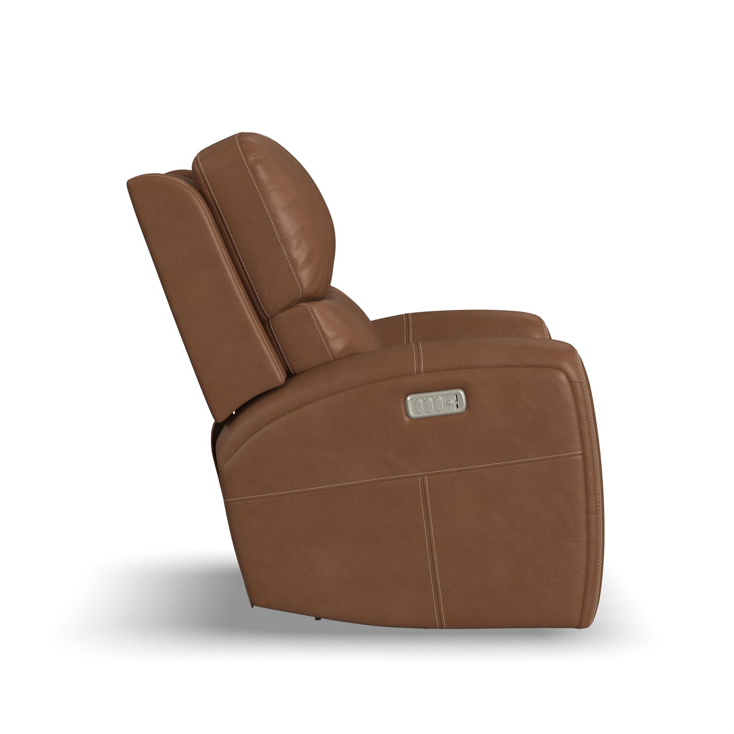 Flexsteel Linden Power Swivel Gliding Recliner with Power Headrest, Lumbar, Heat & Massage