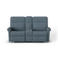 Flexsteel Davis Power Reclining Loveseat with Console & Power Headrests