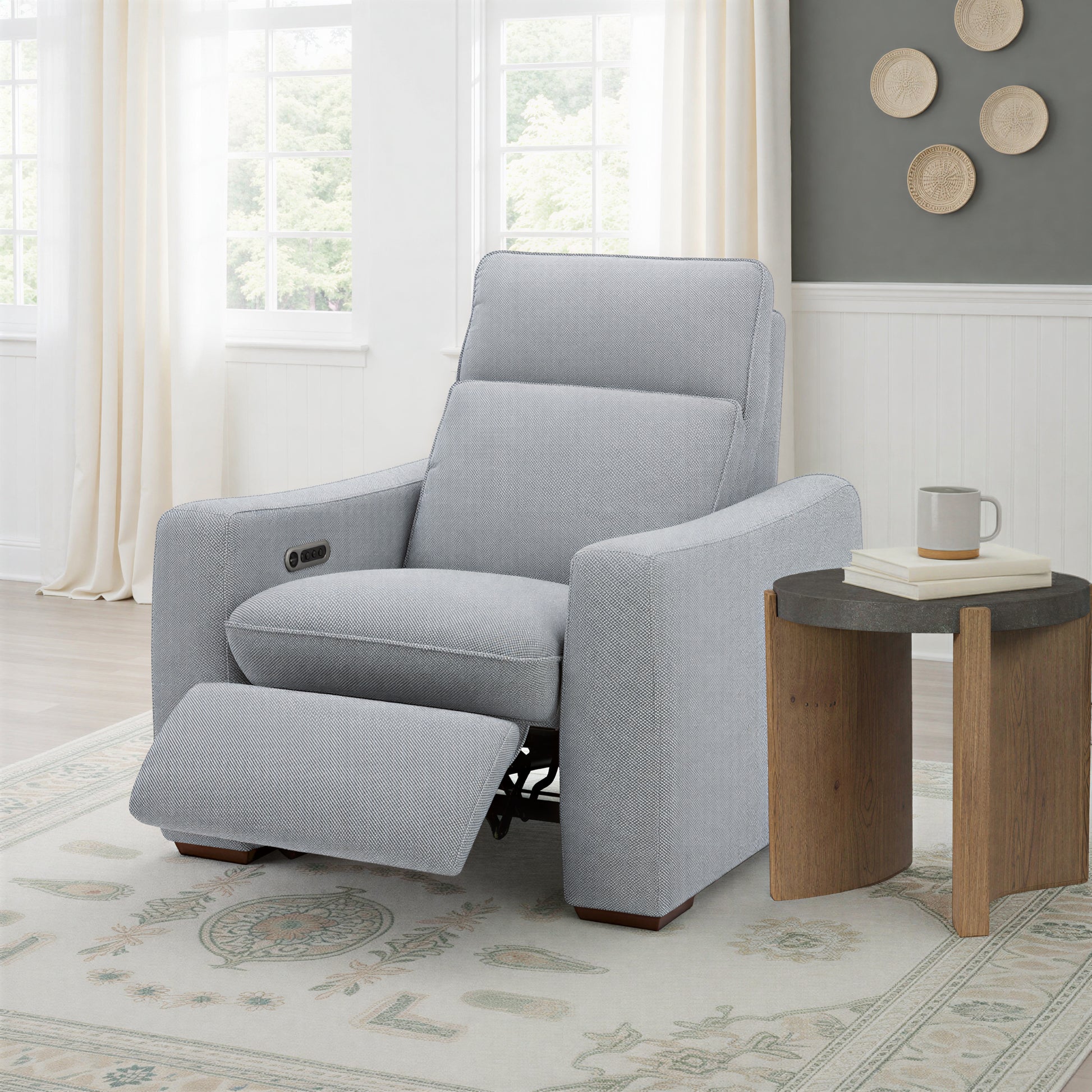 Flexsteel Ava Power Recliner with Power Headrest & Lumbar