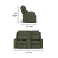 Flexsteel Felix Power Reclining Loveseat with Console, Power Headrest, Lumbar, Heat & Massage