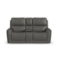 Flexsteel Carter Power Reclining Loveseat with Console & Power Headrests & Lumbar